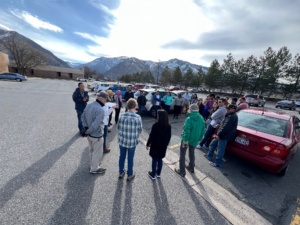 Roll-call for the International Friends team before driving to the Bear River Migratory Bird Refuge, Mar 23, 2024 Courtesy & Copyright Susanne Janecke, Photographer