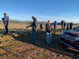 Click to view a larger image in a new tab or window Early morning at the Greater Sage Grouse Lek Courtesy & Copyright Jack Greene